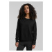 Women's knitted sweater with a round neckline black