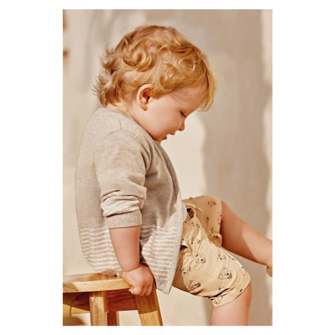 Detské bavlnené šortky Mayoral béžová farba, nastaviteľný pás