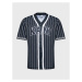 Karl Kani Tričko Serif Pinstripe Baseball 6033360 Čierna Relaxed Fit