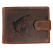 Wild Luxusná pánska peňaženka s prackou Šťuka - hnedá