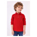 Detské tričko s dlhým rukávom Mayoral červená farba, s nášivkou