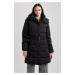 DEFACTO Water Repellent Regular Fit Thermal Insulated Belted Hooded Faux Fur Light Long Coat Par