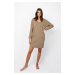 Karina women's tunic long sleeve - camel