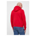 Mikina Tommy Hilfiger pánska,červená farba,s kapucňou,s nášivkou,MW0MW11599