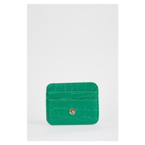 DEFACTO Women's Faux Leather Croco Card Holder