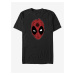 Čierne unisex tričko Marvel Deadpool Sugar Skull
