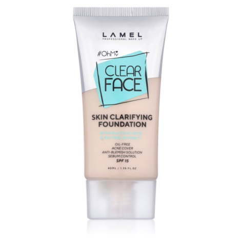 LAMEL OhMy Clear Face vysoko krycí make-up pre problematickú a mastnú pokožku odtieň 402