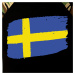 Švédsko vlajka štetkou - Camouflage LS