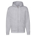 Light grey men's hoodie Premium Fruit of the Loom