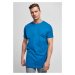 Long Shaped Turnup Sports Blue T-Shirt