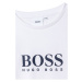 Detské tričko s dlhým rukávom Boss biela farba, s potlačou