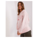 Light pink oversize sweatshirt with inscription