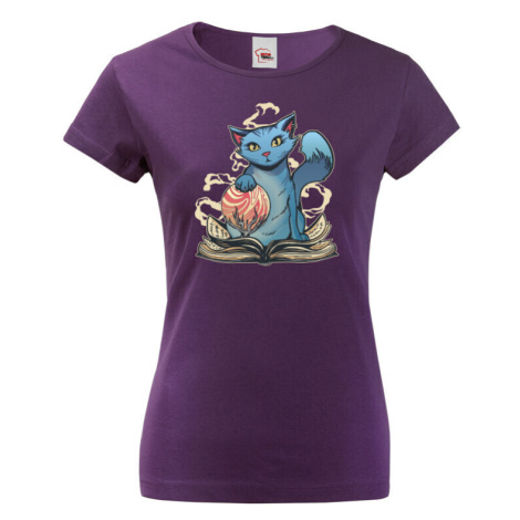 Dámské fantasy tričko s mačkou - tričko pre milovníkov mačky a fantasy