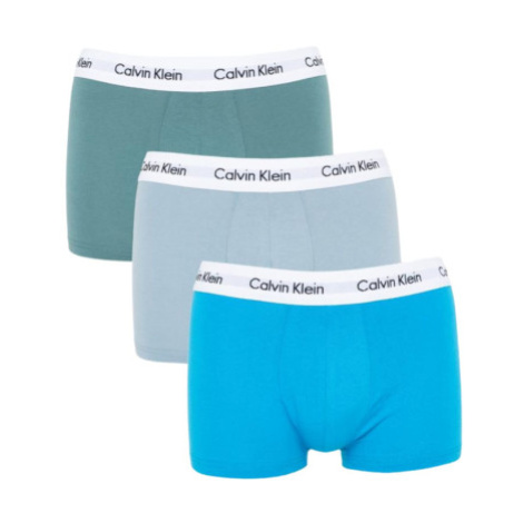 Pánske boxerky CALVIN KLEIN 3 PACK-LOW RISE TRUNK-VIV BL, ARONA, SAGEB GRN W WH WBS