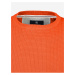 Oranžový pánsky rebrovaný basic sveter LERROS
