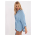 SVETLOMODRÁ OVERSIZE KOŠEĽA S GOLIEROM LK-KS-509698.79-BLUE