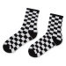 Vans Vysoké dámske ponožky Checkerboard Crew VN0A3H3NHU0 r.38,5/42 Čierna