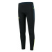 Pánske zateplené bežecké nohavice čierna-tmavo modrá-reflexná žltá ROG351101