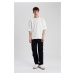 DEFACTO Relax Fit Cargo Pocket Straight Leg Gabardine Trousers