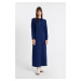 DEFACTO Regular Fit Long Sleeve Pique Maxi Dress