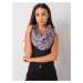 Grey scarf with colored polka dots