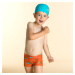 Detská plavecká čiapka látková modrá s potlačou