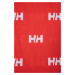 Šál komín Helly Hansen červená farba, vzorovaný