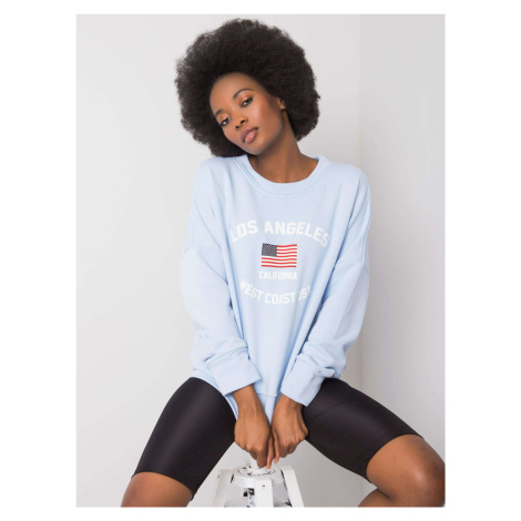 Sweatshirt-RV-BL-6670.14-light blue Rue Paris