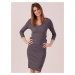 Grey day dress with cutouts