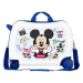 JOUMMABAGS Detský kufor na kolieskach - odrážadlo - MICKEY BE COOL WHITE - 34L