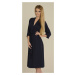 Bathrobe De Lafense 892 Visa long 3XL-4XL women's navy blue 042