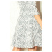 Dámske spoločenské šaty s rozšírenou sukňou CLOUD2 krátke sivé - Šedá - Numoco