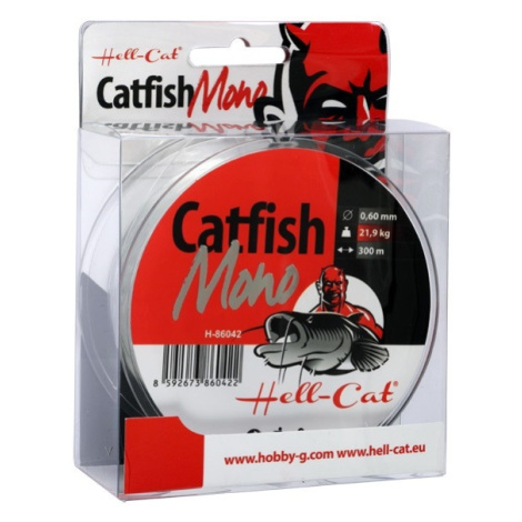 Hell-cat vlasec catfish mono clear 300 m-priemer 0,65 mm / nosnosť 34,7 kg