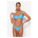 Trendyol Blue V strih normálne nohy bikiny spodok