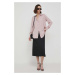 Košeľa Calvin Klein dámska, ružová farba, voľný strih, s klasickým golierom