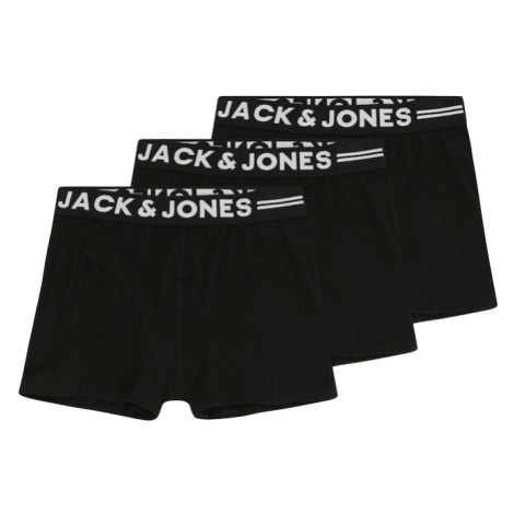 Jack & Jones Junior Nohavičky  čierna / biela