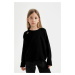 DEFACTO Girl's Standard Fit Crew Neck Sweater