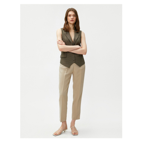 Koton Cigarette Pants with Pockets Pleated Modal Mixture