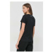 Bavlnené tričko Karl Lagerfeld čierna farba
