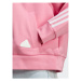 Adidas Mikina Future Icons 3-Stripes Full-Zip Hoodie IB8516 Ružová Loose Fit