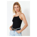 Trendyol Black Strappy Basic Top Knitwear Blouse