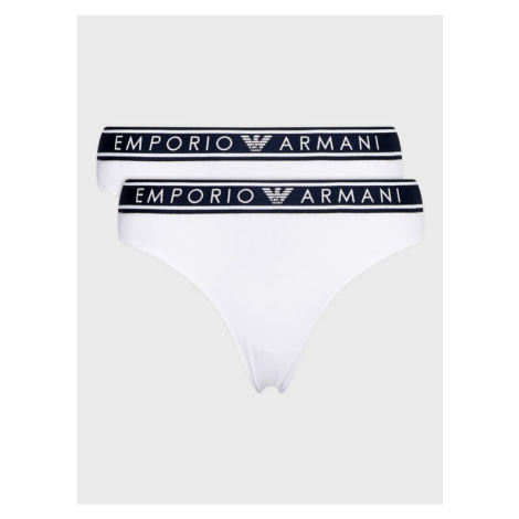 Emporio Armani Underwear Súprava 2 kusov klasických nohavičiek 163334 3R227 00010 Biela