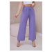 Viscose wide trousers in purple color