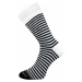Boma PROUŽEK Unisex spacie ponožky BM000001468200112918 prúžok 01/biela+čierna