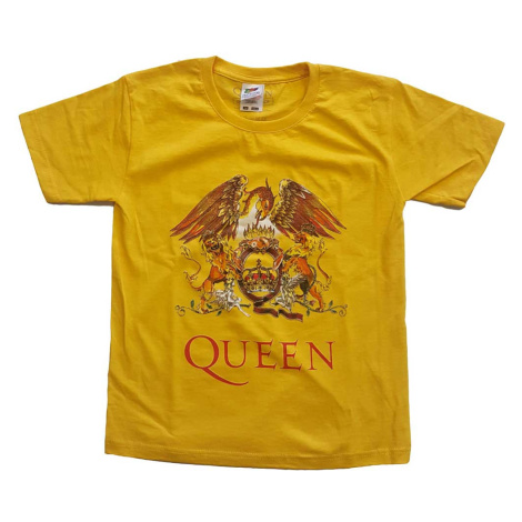 Queen tričko Classic Crest Žltá