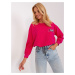 FUCHSIOVÁ CROP TOP MIKINA RV-BZ-8156.85-FUCHSIA