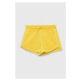 Detské bavlnené šortky United Colors of Benetton žltá farba, jednofarebné