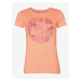 Oranžové dámske tričko s potlačou ALPINE PRE ECCA