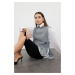 Trendyol Gray Side Functional Buttoned Knitwear Sweater