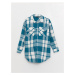 LC Waikiki Plaid Long Sleeve Maternity Lumberjack Shirt Jacket